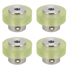 4pcs 100Mm Aluminum Polyurethane Industrial Encoder Wheel Measuring Wheel for Measuring Rotary Encoder