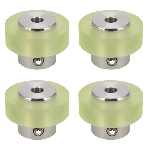 4pcs 100Mm Aluminum Polyurethane Industrial Encoder Wheel Measuring Wheel for Measuring Rotary Encoder