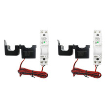2X Tuya WiFi Strom KWH Meter Din Rail Einphasig AC 110V 230V CT AC Meter App EchtzeitüBerwachung (50A)