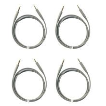 4X für QC35 Kopfhörerkabel QC25 QC35 II QC45 Soundtrue Audiokabel 3,5 Bis 2,5 Tragbares Paar Aufnahmekabel, Grau