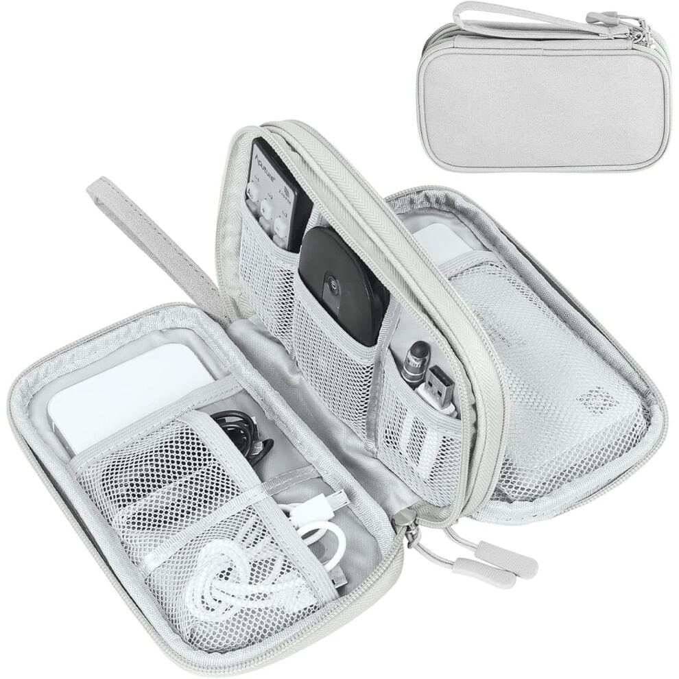 Pumier Travel Cable Organizer Pouch Â Waterproof, Double-Layer, All-In-One Storage For Cords, Chargers, Phones, Earphones (Black) Black 9028731001784