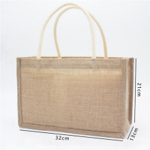 5X Grands Sacs D'Épicerie Réutilisables en Toile de Jute avec Poignées Sac à Provisions pour Femmes Sac à Provisions Écologique Bricolage, L