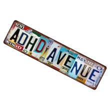 Retro Metal Plaque Wall Art Decors Antique Street Sign Cafes-F