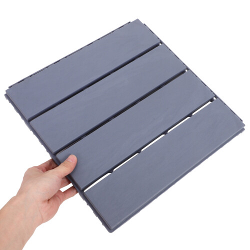 6 Stück Außenfliesen Für Terrasse Mit Decksplatten Grau 2