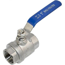 Female Ball Valve Stainless Steel with Blue Vinyl Handle Wog1000dn40 (1")