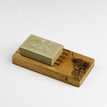 The Just Slate Company Highland Cow Oak Soap Dish & Soap Set