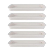 5x Plant Saucers Plant Trays Rectangular Plant Pot Saucers Flower Pot Drainage Tray for Windowsill Indoors Outdoor