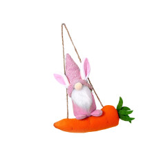 Plüsch Kaninchen Karotte Spielzeug Zwerg Puppe Ornament für-Rosa