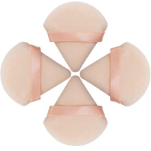 4 Pcs Powder Puff Makeup Puff Triangle Powder Puff Soft Powder Sponge Reusable Cosmetic Puff with Strap Wet