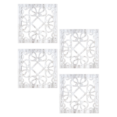 Square Wall Mirror Wall Mounted Decorative Entry Mirror-4 pack