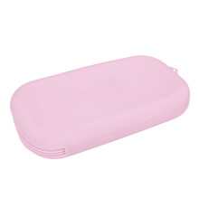 Leichter Silikon-Stiftbeutel - Pink, 21x13x2,8 cm, Kleiner und einfacher Aufbewahrungsbehälter