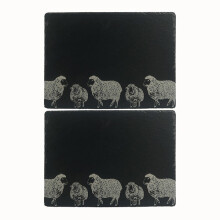 The Just Slate Company Set of 2 Sheep Slate Place Mats
