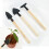 3Pcs Mini Black Horticulture Tool Set Bamboo Garden Kit for Easy Use 3