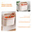 Orange Hanging Trash Can with Lid Wall-Mounted Kitchen Waste Bin 9