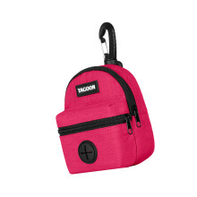 Compacts Dog Poops Bag Carriers Convenient Pet Litter-Rose Red