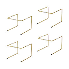 Set Of 4 Pizza Serving Stands Heat Resistant Display Rack-Gold