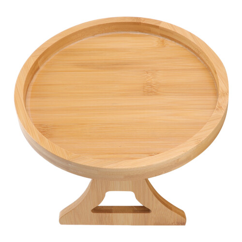 Bandeja de sofá com textura de bambu, apoio de braço, mesa de encaixe para café, chá e lanches. 2