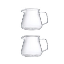 2 Stuks Glazen Koffie Server Thee Gietketels Koffiekaraf-300 ml