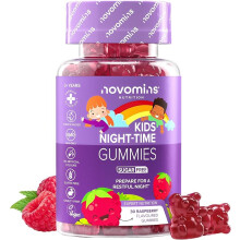Night Time Gummies 30 Gummies Magnesium, L Theanine, Vitamin B Complex Vegan & Gluten Free Suitable for Ages 3+ Novomins