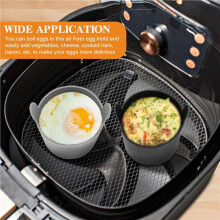 8pcs Ramekins for Air Fryer,Air Fryer Egg Moulds with Dual-Handle Reusable Air Fryer Egg Moulds for Air Fryer