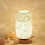 Vine rope bedside lamp and wooden bracket (beige)- 1