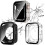 XiHAMA2-Pack2-σε-1 Αδιάβροχη θήκη συμβατή με Apple Watch SE, SE6, 5, 4 – Προφυλακτήρας υπολογιστή + 1