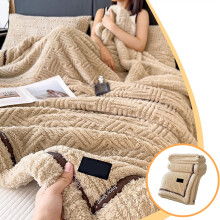 Extra Thick 79"x59" Weighted Blanket for Adults, Flannel Fleece, Double-Layer, Cozy Office Nap or Bed/Couch Cover