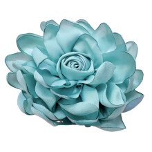Xinwanna 10cm Rós Fabraic Bláth Gabhálas do Mhná Gearrthóg Gruaige Ilúsáideach Corsage Culaith Lapel Málaí Éadaí Corsage DIY (Gorm Éadrom)