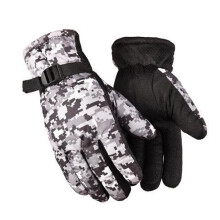Winter Cold-Weather Gloves, Windproof Ski & Climbing Mittens, Fingerless Work Gloves for Men – Grey, Compatible with Outdoor Activities