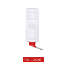 18X 1000ml Small Animal Drinking Fountain Automatic Drinking Water Hanging Water Bottle for Guinea Pigfeeder Red