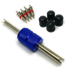 9Pcs/Set Valve Core Removal Tool Kit Valve Cap & Valve Core Inserts Universal