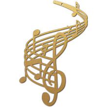 1pc Music Wall Art Metal Wall Decor Wall Signs Hanging Sculpture for Home Bedroom Living Room Kitchen Garden