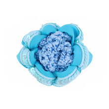 Xinwanna Women Hair Net Sequins Hollow Out High Elasticity Handmade Shiny Vintage Bud Hair Net Ballet Circlet Hair Accessories (Light Blue)