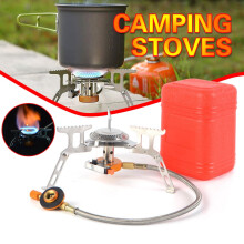 Camping-Mini-Gaskocher, Outdoor-Kocher, Heizgerät für Flaschen, Picknickküche, Überlebensausrüstung, faltbar, Reisebedarf