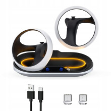 Charging Dock For PS VR2 Controllers Charging Station With RGB Breathing Light & Organise Stand For PS VR2