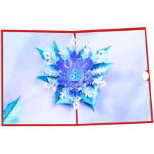 Christmas Snowflake Pop-up Card 3D Design Vibrant Colors