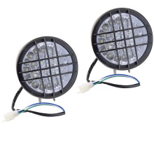 2x LED-frontlykter til Yamaha Banshee 1987-2006, linsepærer, griller, Warrior 350