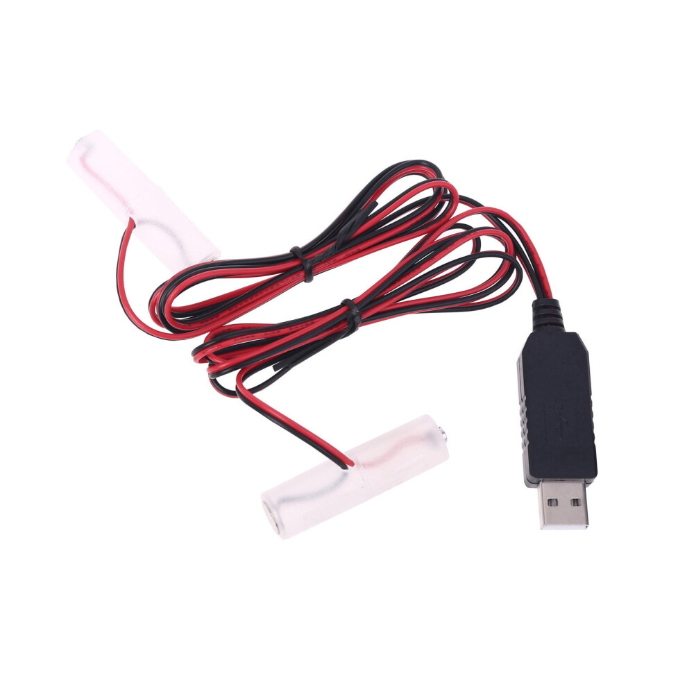 Dual Aa Aaa Battery Eliminator Usb Power Supply Adapter 1.5V Can Replace 1Pcs Aaa Aa Battery For Clock Toys And More 9448483332361