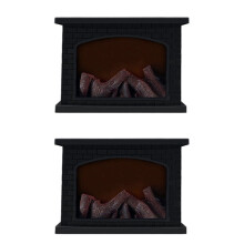 Electric Fireplace Lantern with LED Flame Effect 2 Pack