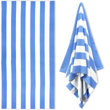 Extra Large 35x70" Plush Cotton Beach Towel, Striped Quick-Dry & Fade-Resistant, Soft for Adults – Compatible with Beach & Pool