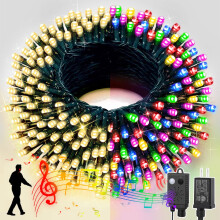 Christmas Mini Lights 200 LED Warm White + 4 Colors 66 Ft