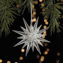 Clear Acrylic Christmas Tree Ornaments Lights, 4.7in, High Transparency, for Holiday Parties & Home Decoration – Exquisite Gift, Compatible with