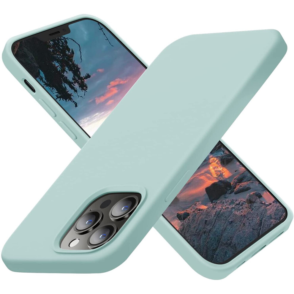 Iphone 13 Pro Case Â Ultra Slim Shockproof Silicone Case, Soft Microfiber Lining, 6.1", Mint Compatible With Iphone 13 Pro Green 9479868433328