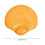 Shell-Shaped Plastic Dinner Plate – 19x18cm, Yellow, 1pc 1