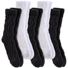 Calcetines suaves y esponjosos para mujer, calcetines tipo pantufla, cómodos, cálidos, de microfibra, para el hogar, ideales como regalo (5 pares).