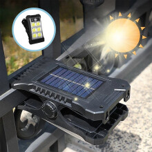 Solar 54COB Outdoor Light with Clip, Motion Sensor, IP65 Waterproof – Compatible with Camping, Garage, Patio, Fence