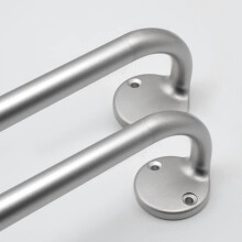 Mörkläggningsgardinstång 122-138 cm, 1,8 cm justerbara, omslutande teleskopstänger för sovrum/vardagsrum, silver, 2-pack