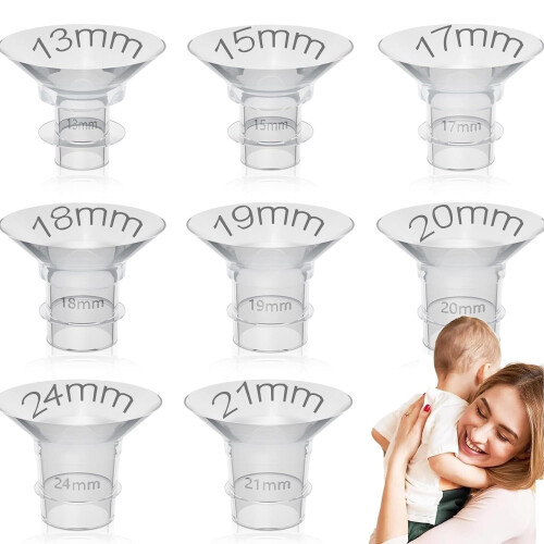 Breast Pump Flange Inserts 17mm 8 Pcs Compatible with 24mm