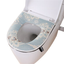 Toilet Seat Cover,Bathroom Soft Thicker Warmer Toilet Lid Cover Machine Washable