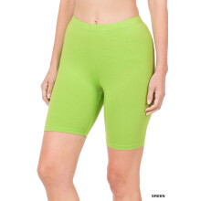 Dameleggings med bløde, strækbare bomuldsshorts til knæ, fitness og sport